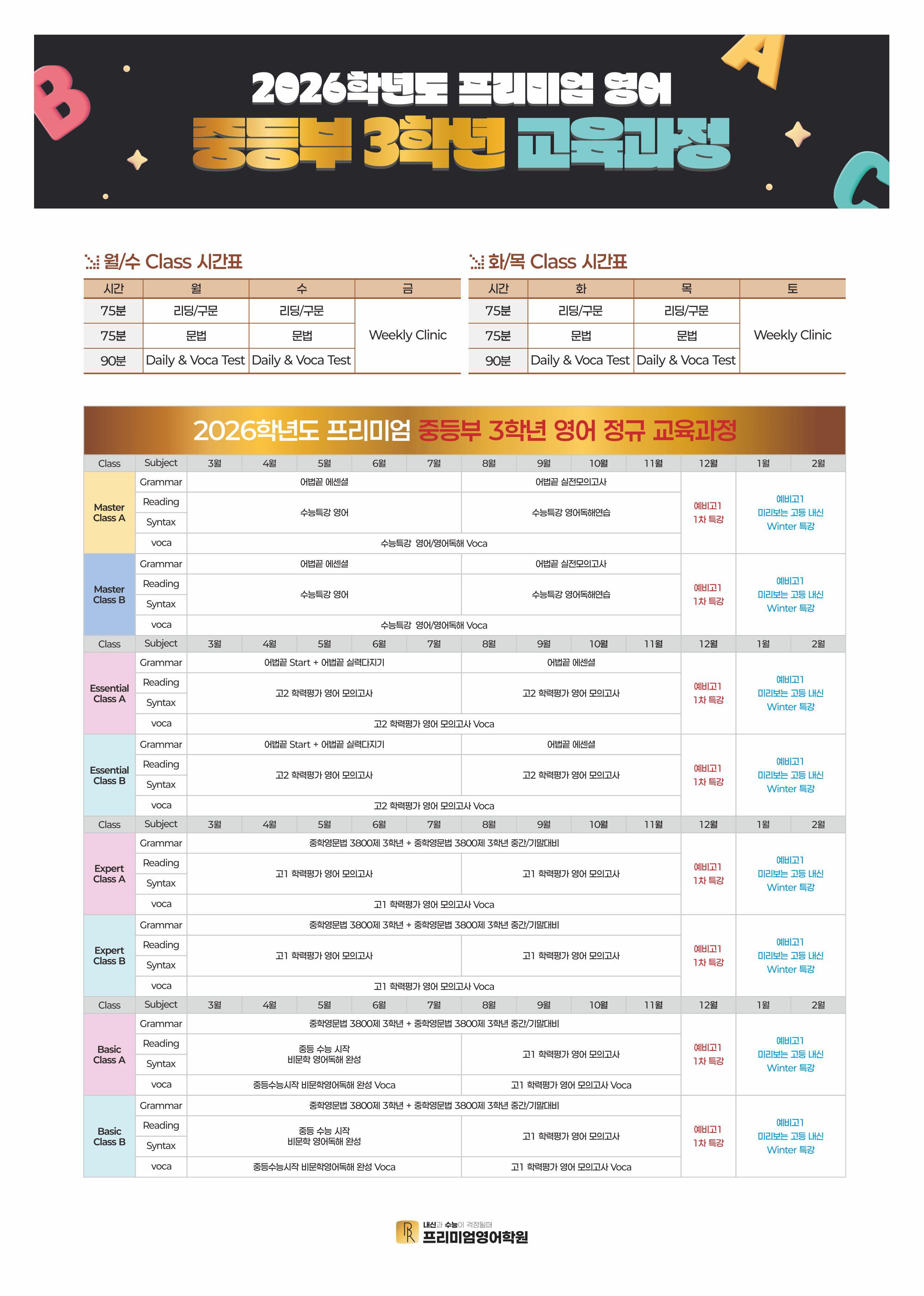 학원 커리큘럼 이미지