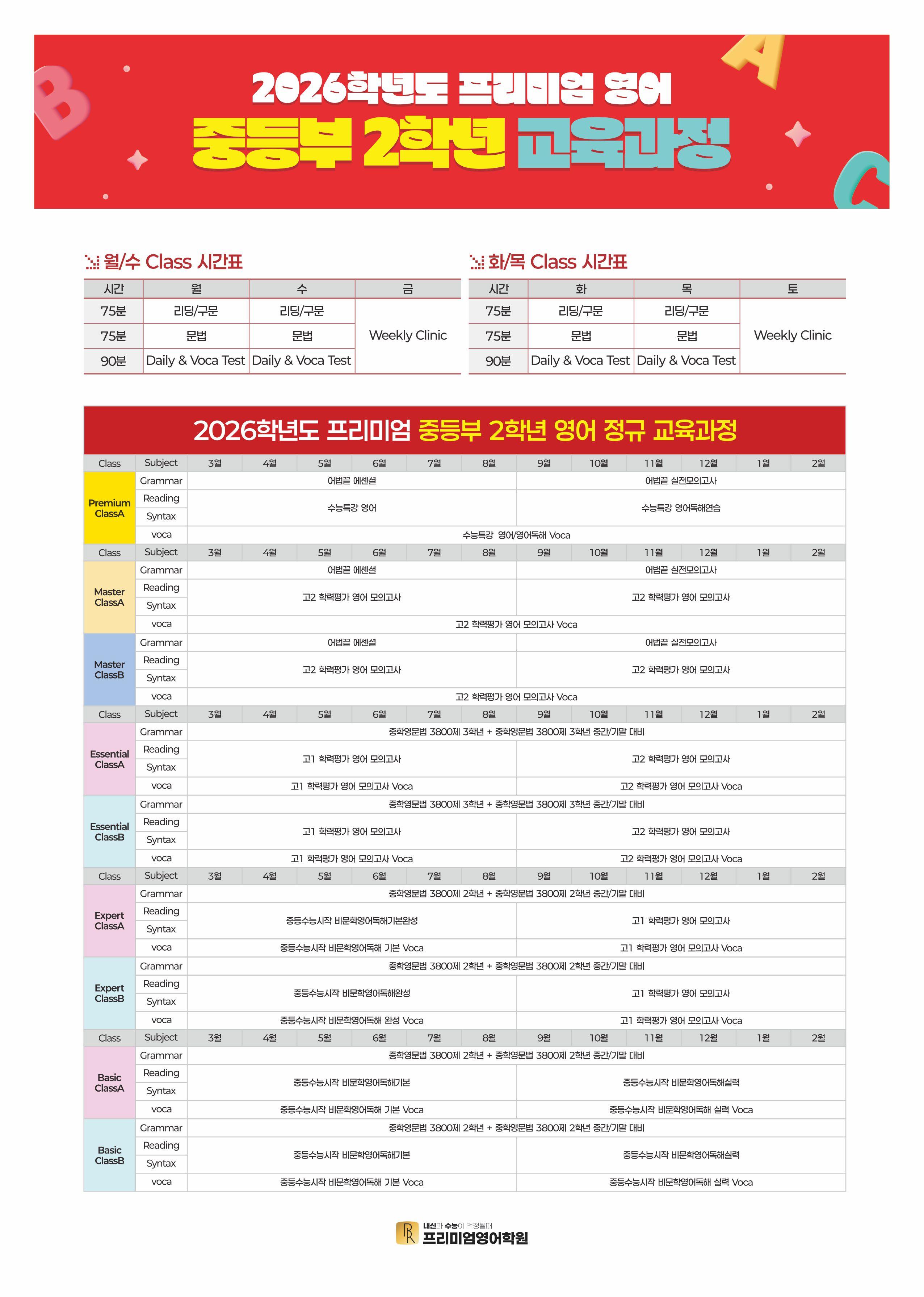 학원 커리큘럼 이미지