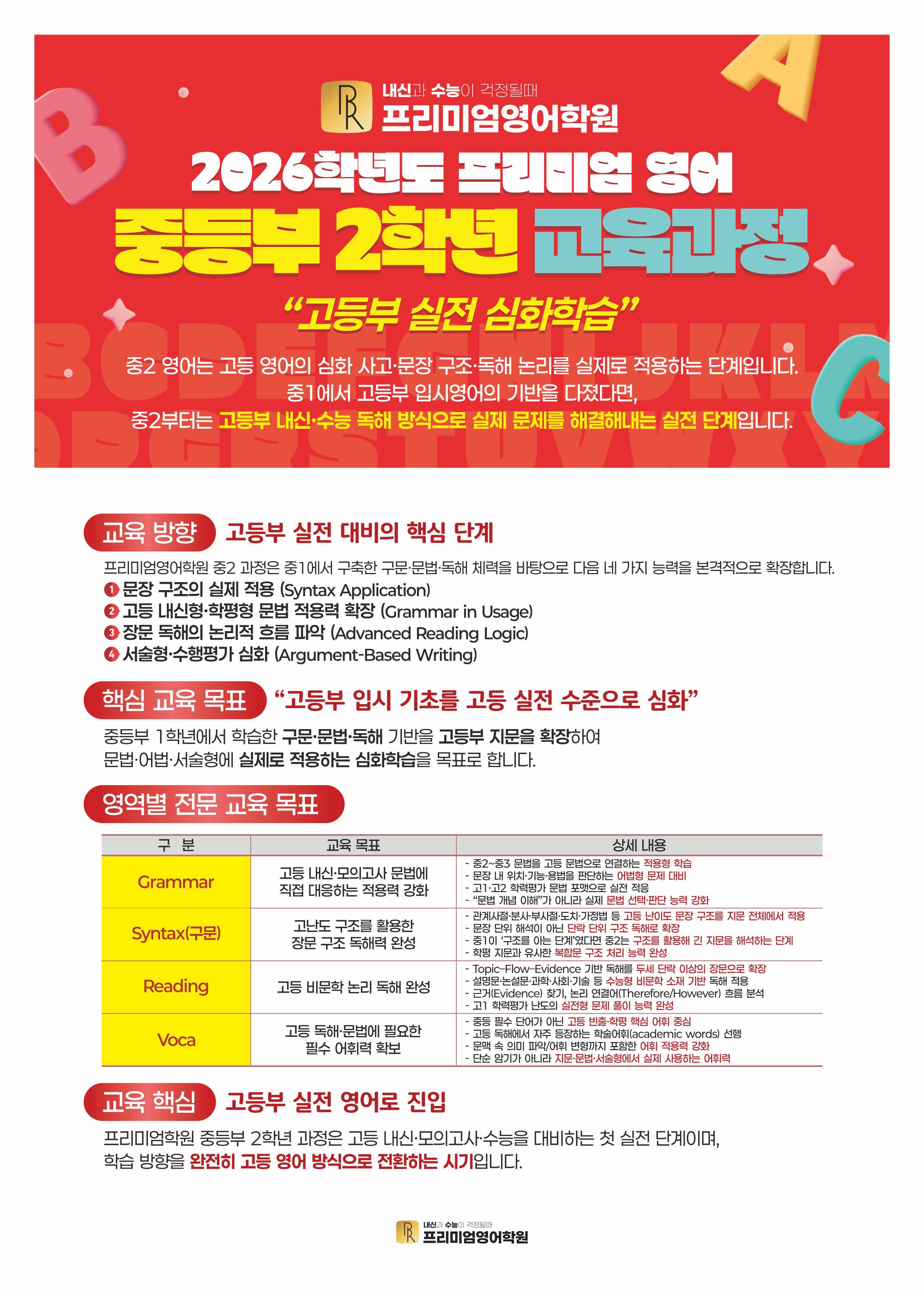 학원 커리큘럼 이미지