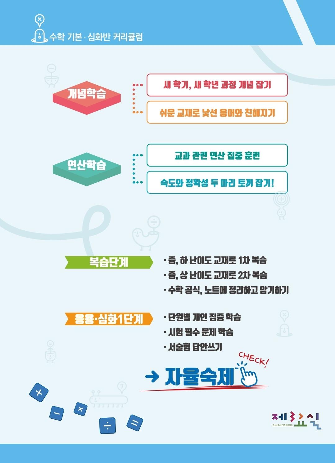 학원 커리큘럼 이미지