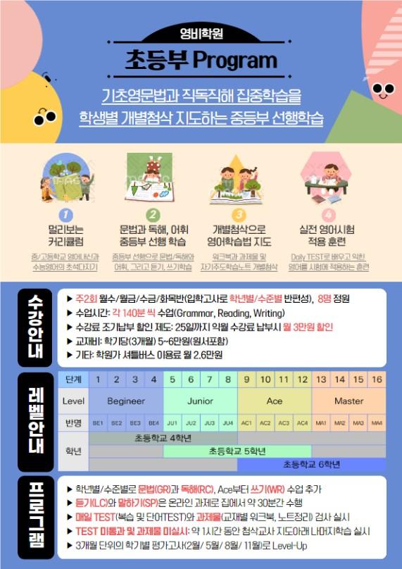 학원 커리큘럼 이미지