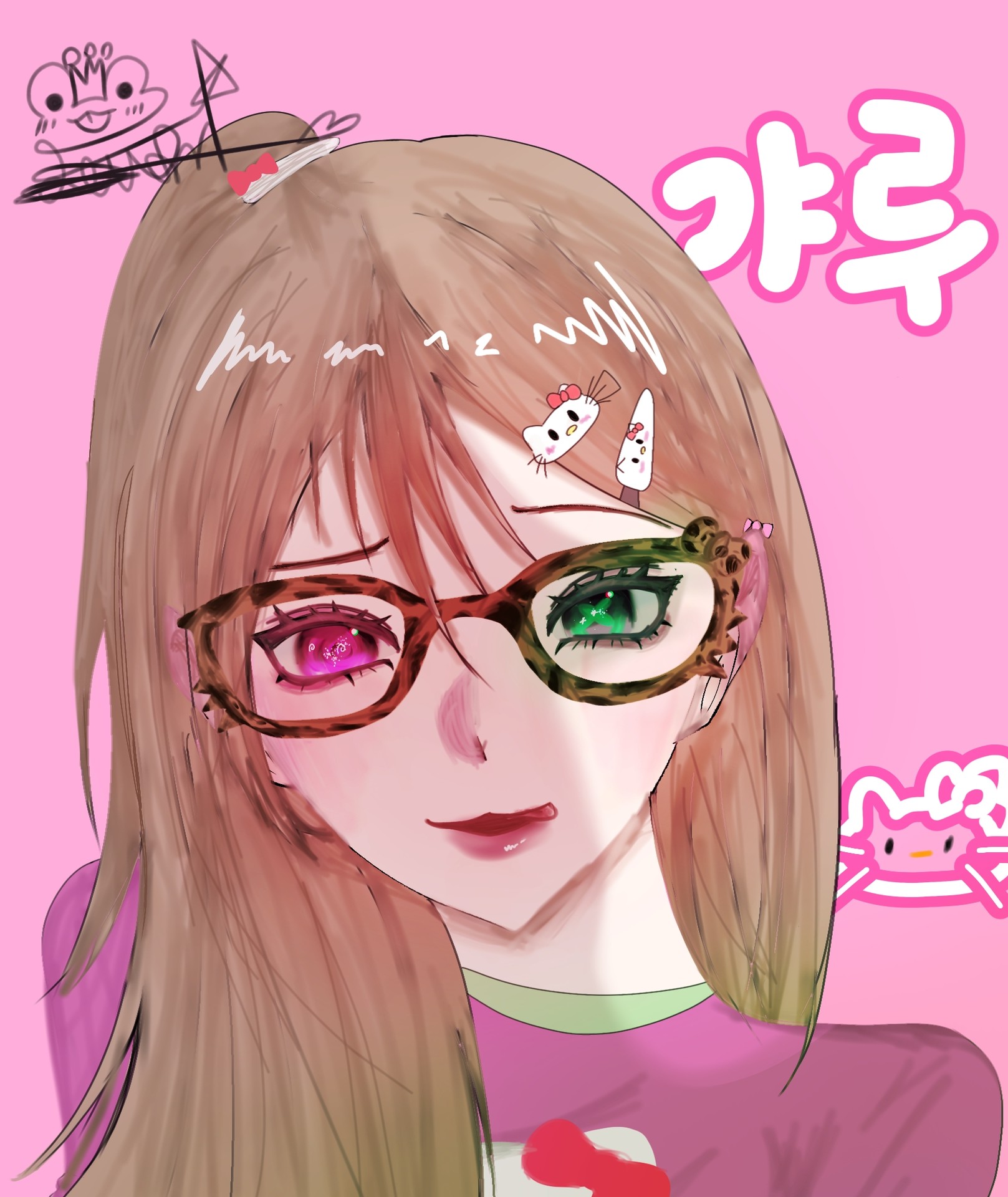 제 자캐 그려주떼용...