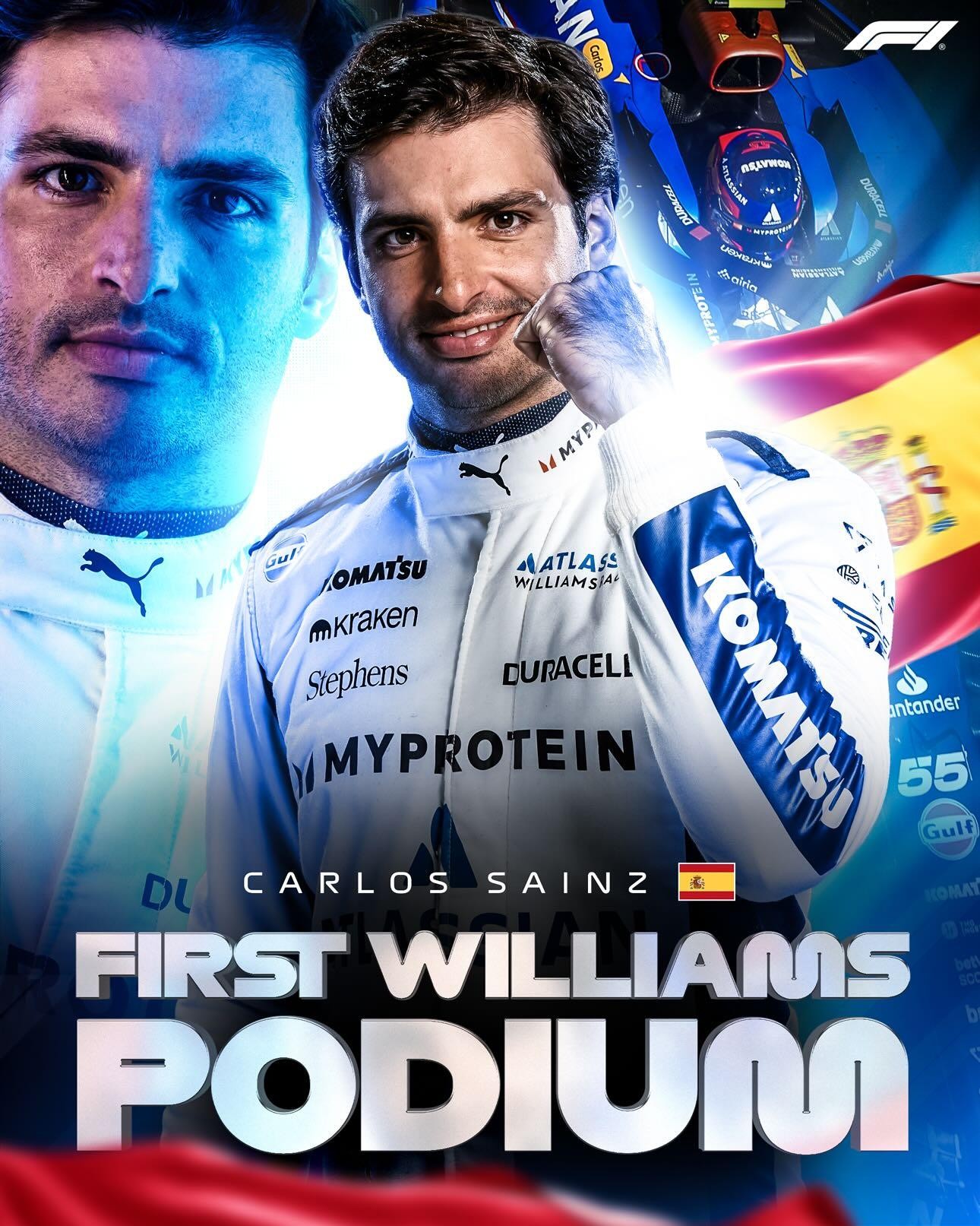 카를로스 첫 포디움!!🏅