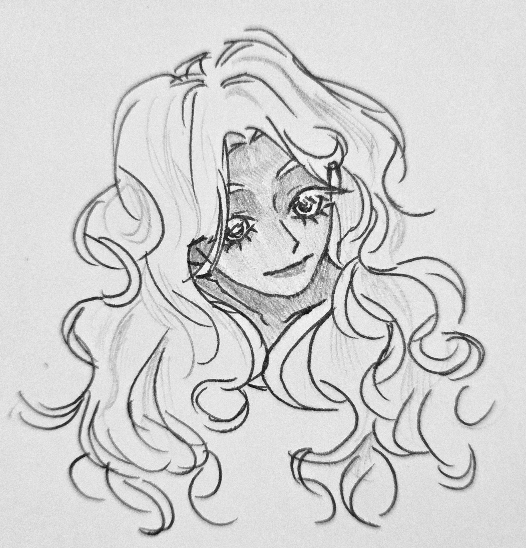 최대한 상상력 발휘해서 그려봤습니다..
묘사만 봐도 아름다운..캐릭터 같아요🖤🤍 색연필이 없어서 색은 못 칠했지만..ㅠㅠㅠ