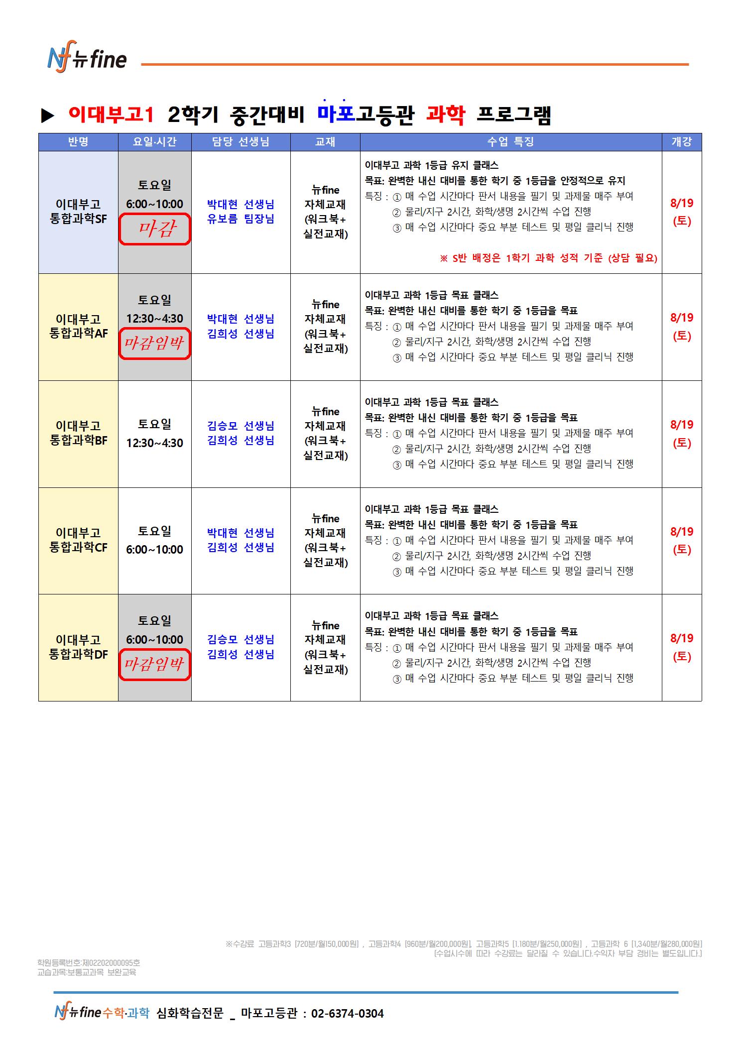 마포뉴파인학원 이미지 1